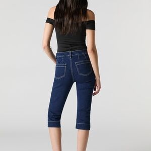 Vintage 90s Dark Denim Capris Size 30